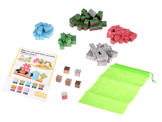 Magnetic construction blocks 144 pieces cubes cubes pixels ZA6005