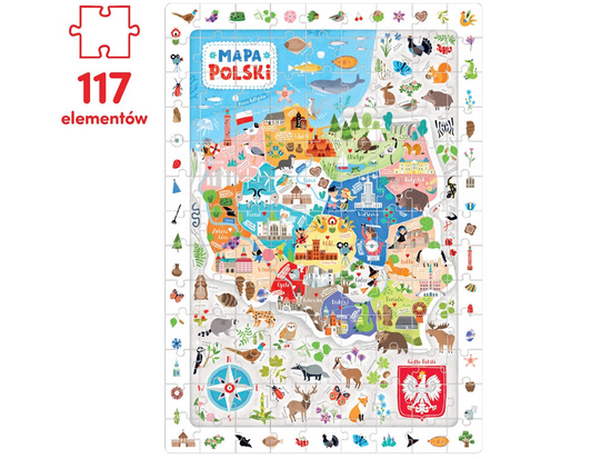 CzuCzu Puzzle obserwacyjne Mapa Polski 117e ZA4070