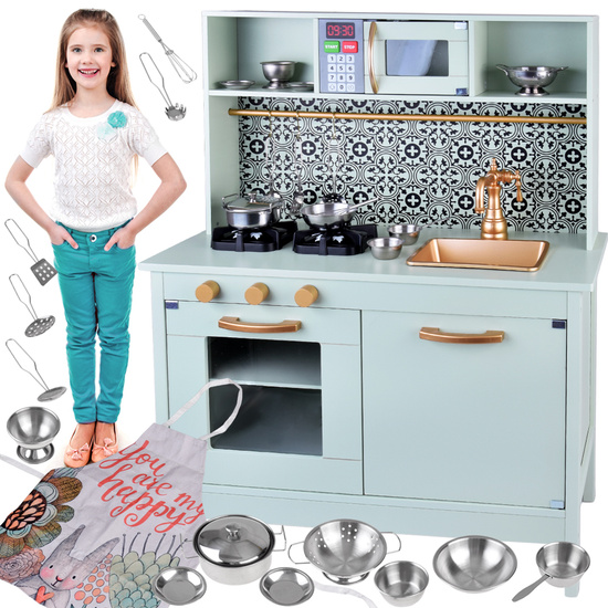 Beautiful Mint wooden kitchen for children ZA4128