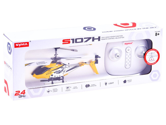 Zdalnie sterowany Metalowy Helikopter Syma S107H Stabilizacja Gyro RC0544