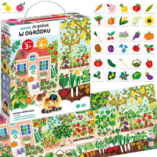 CzuCzu Puzzle edukacyjne Co rośnie W ogródku 40ele + plakat ZA5144