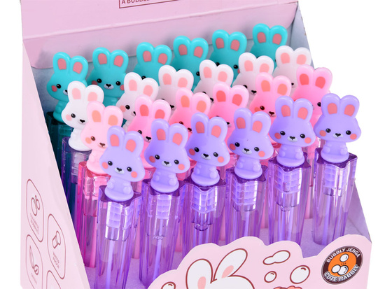 Pocket set of soap bubbles 24 pcs. cute colorful bunnies ZA4956