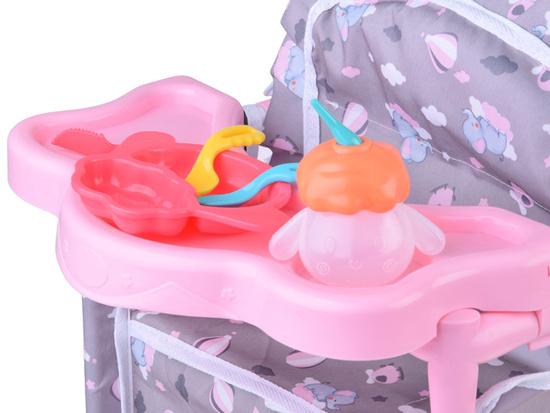 2-in-1 Sweet Dream Doll Set – Crib and High Chair ZA5918