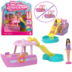 Mattel Mini Barbie Land Vacation Doll + Yacht with Slide ZA6038 B