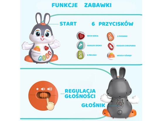 Interactive Dancing Bunnyt crawling toy for children ZA5071