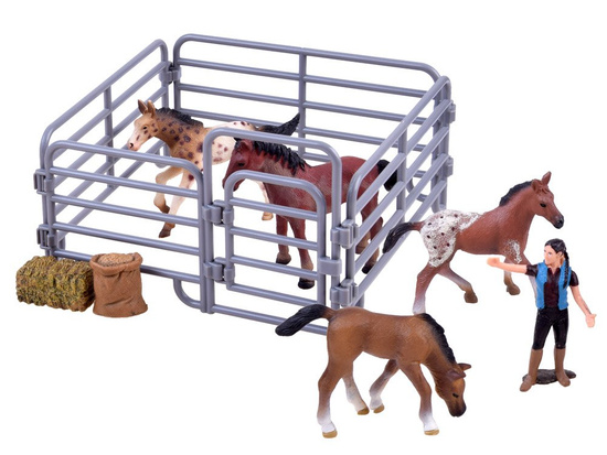 FARM ANIMALS SERIES Set of horses from the farm Figures + accessories ZA2993