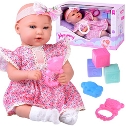 Interactive BOBAS doll 46cm - in a lilac dress + accessories ZA5834
