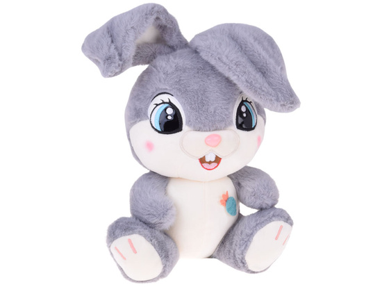 Plush rabbit 40 cm Charming gray BERRY with foldable ears ZA5922
