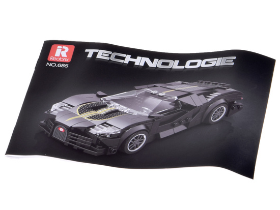 Technical blocks Sports car BLACK LUXURY hypercar 298-pcs ZA5785
