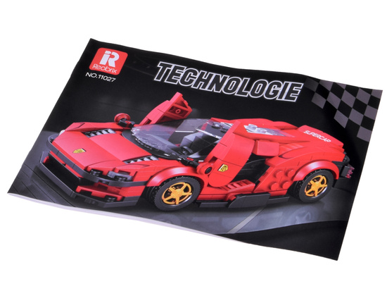 Technical blocks Futuristic car RED lifting doors 275 pieces ZA5794