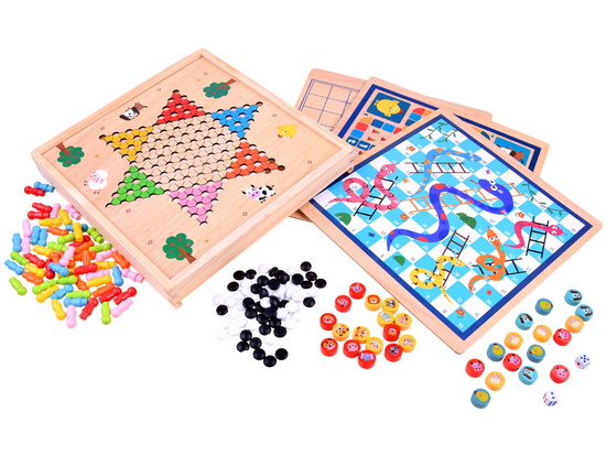 Board game 8 in 1 wooden set of games GR0494