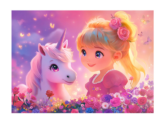 100-piece Princess with Unicorn Puzzle B-111299