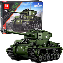 Reobrix Licensed Building Blocks Sherman M4A3E8 Tank 836 pcs ZA5806