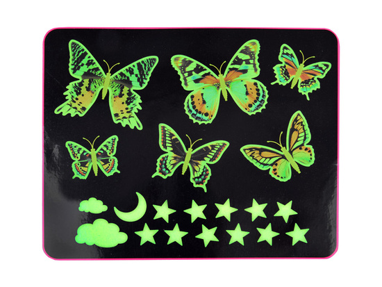 Magical Fluorescent Butterflies and Stars – Glowing Stickers ZA5681