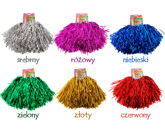 Pompony dla cheerleaderek czirliderki 2szt. ZA1110