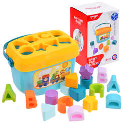 Educational set Bucket blocks letters SORTER 16pcs ZA3803