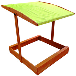 Wooden sandbox 120x120cm with roof, closed SP0838