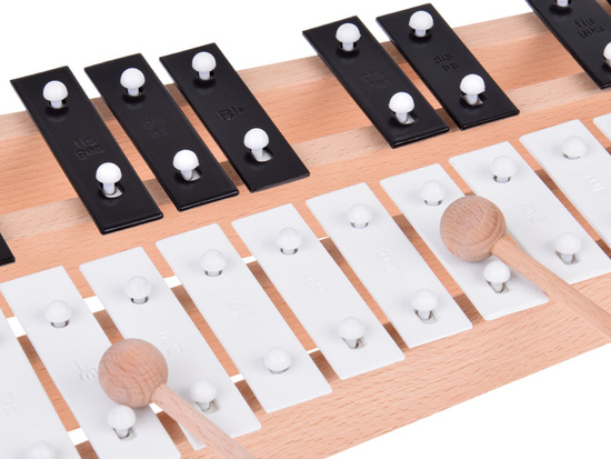 Wooden cymbals chromatic bells 27 tones + sticks IN0179