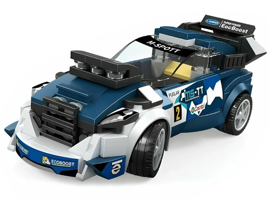 Technical blocks Sports car NAVY BLUE 164-piece set + stickers ZA5745