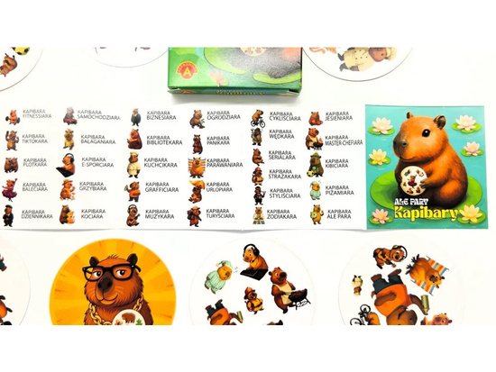 Alexander Card Game - But Pairs of Capybaras - Round Cards GR0791