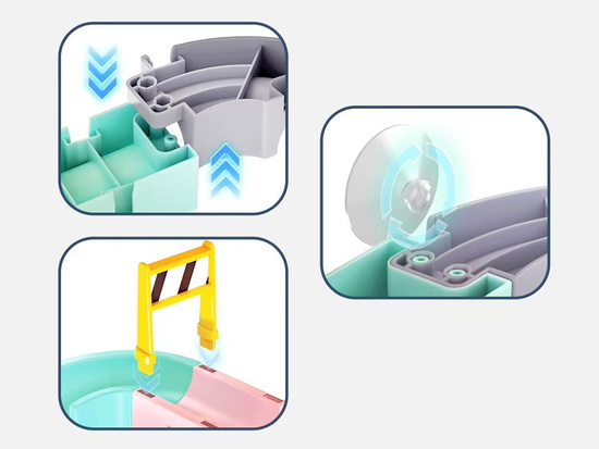 Bath toy slide track for water cars 37pcs ZA5926