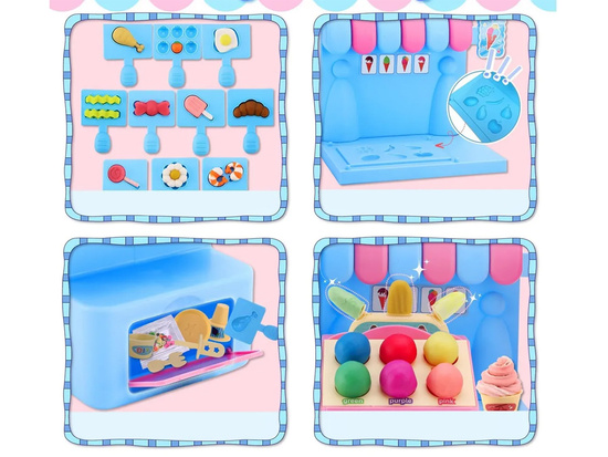Sweet set of PLASTIC Ice Cream Parlor Confectionery - lots of accessories ZA5895