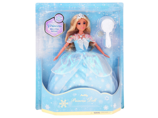 Anlily Snow White Doll in a Blue Dress with Snowflakes ZA5702