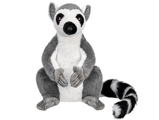 Maskotka duży pluszowy Lemur z Madagaskaru siedzący 27cm 14159