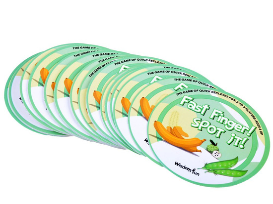 Fast Finger Card Game - Find the Pair of FRUIT and VEGETABLE Round Cards ZA3293