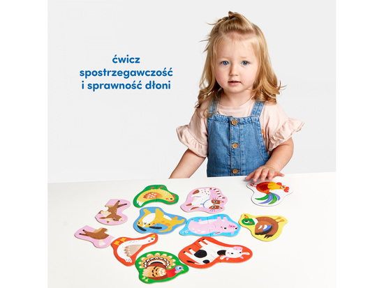 CzuCzu Puzzle do pary Moje Zwierzątka 10 układanek 18m+ ZA6093