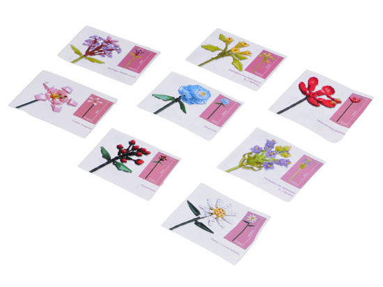 Technical blocks Bouquet of 8 wild flowers in a vase 699 pieces ZA5891
