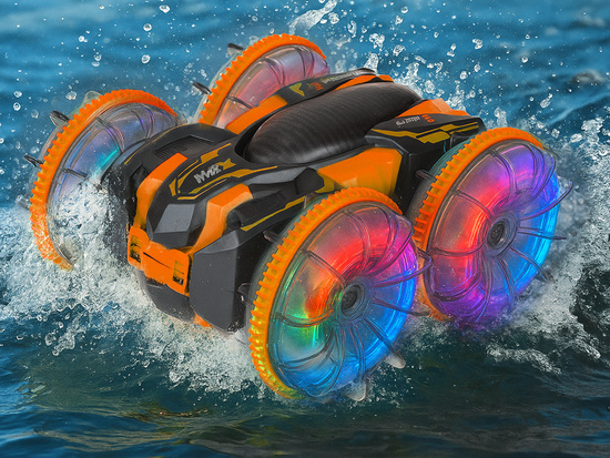 Amphibious Car 2-in-1 Stunt R/C Remote Controlled – Drives, Floats, Lights Up RC0735
