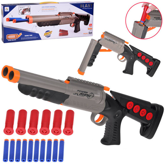 Large shotgun shotgun with foam cartridges, darts, cases ZA5150 
