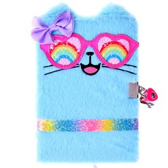 Secret diary notebook with a cute blue Cat ZA4821