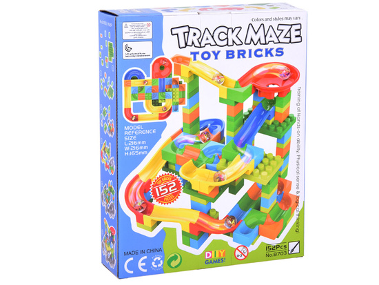 Colorful marble blocks track for balls 152ele ZA3228