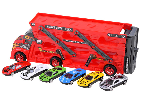 TIR tow truck + 6 cars, spring, ZA3774 launcher