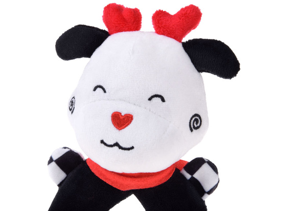 Contrast rattle for babies with a squeaker COW ZA5777