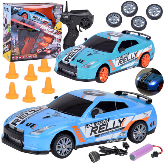 Samochód zdalnie sterowany do driftu AUTO drift pilot RC pachołki RC0697