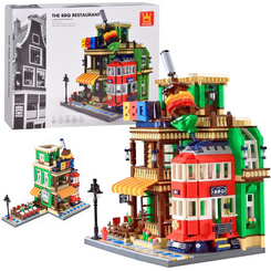 Blocks SERIES World-architecture style BBQ RESTAURANT Paris 1922ele ZA5749