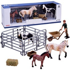 FARM ANIMALS SERIES Set of horses from the farm Figurines COLLECTION ZA2604