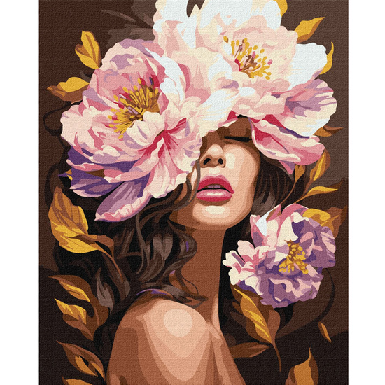 Painting by numbers on frame KHO8443 In the scent of peonies 40x50 cm AP0120