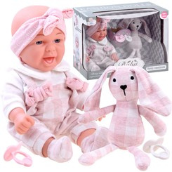 A charming BOBAS doll with a plush bunny ZA3828