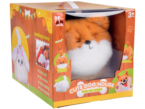 Interactive ginger dog PULPET - barks and moves his eyes records voice + bottle ZA5479