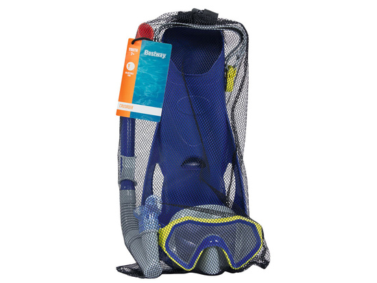 Bestway Snorkeling Set Mask with Snorkel and Fins BLUE 7+ 25046