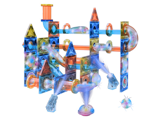 3D GLOWING magnetic blocks - Build a ball track KULODROM 116 pieces ZA5894