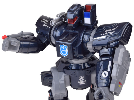 Zdalnie sterowany ROBOT POLICYJNY - chodzi, tańczy, strzela i świeci RC0731