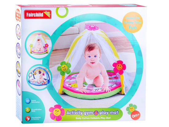 Flower mat with mosquito net for a baby ZA3504