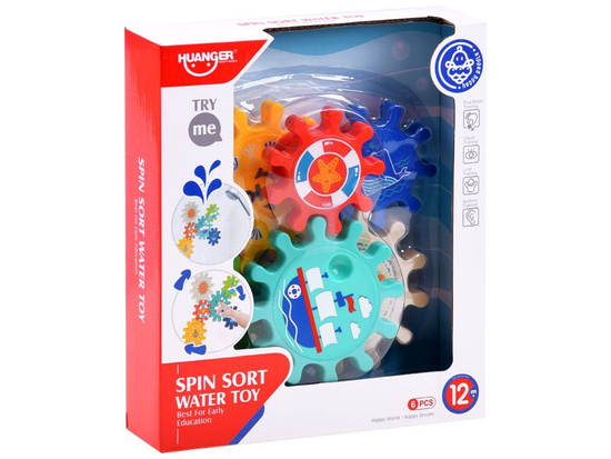 Spin sort Water toy colorful cogs  ZA3407