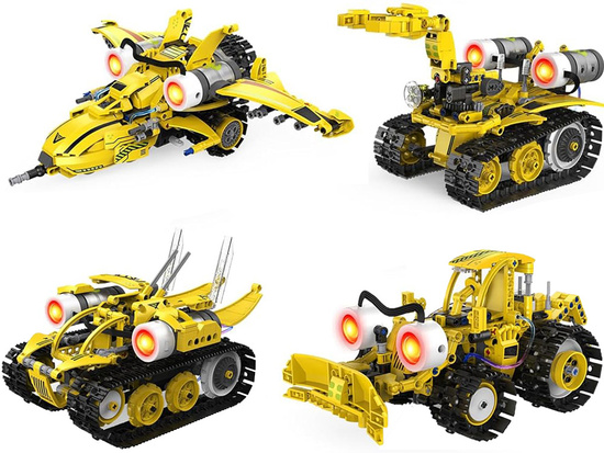 Technical Blocks Robots Pro 5-in-1 Set Remote Control + LED Light 673 pcs RC0743