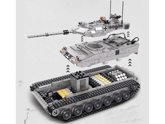 Klocki konstrukcyjne Wojskowy CZOŁG niemiecki Leopard 2A7 - 1498 ele ZA5758